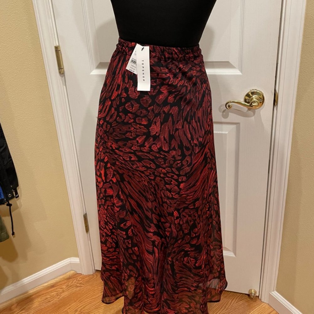 TopShop Nordstrom Pull on Midi Skirt - Sz 6, NWT